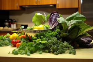 Countertop Harvest of Herbs, Greens, and Veggies