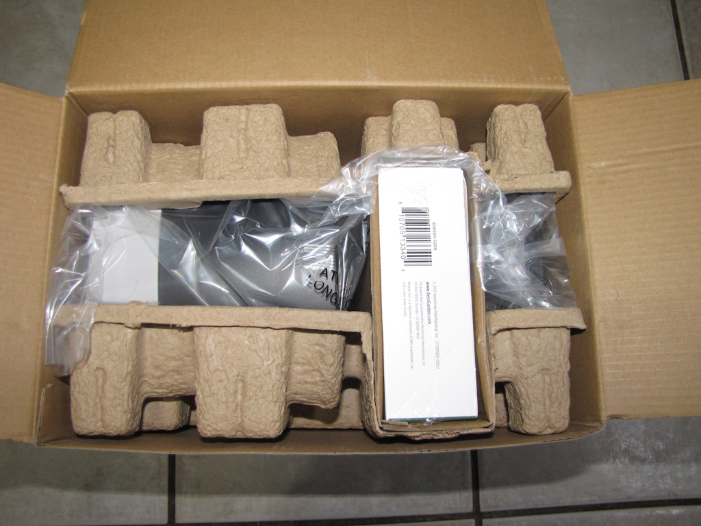 View of the contents of the AeroGarden Harvest box once the inside flaps have been opened