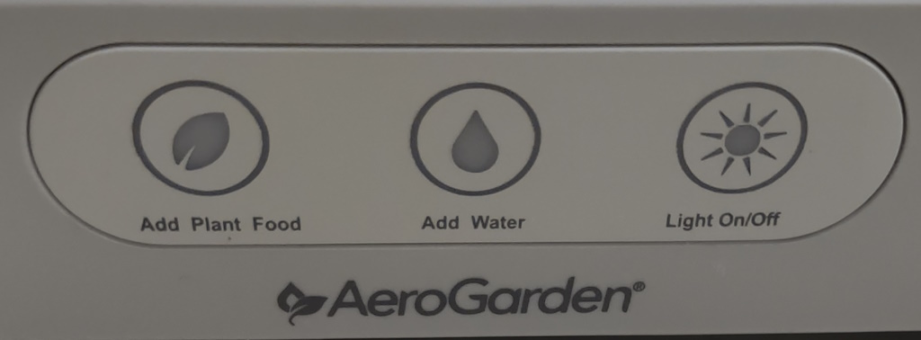 Unpowered control panel for the AeroGarden Harvest